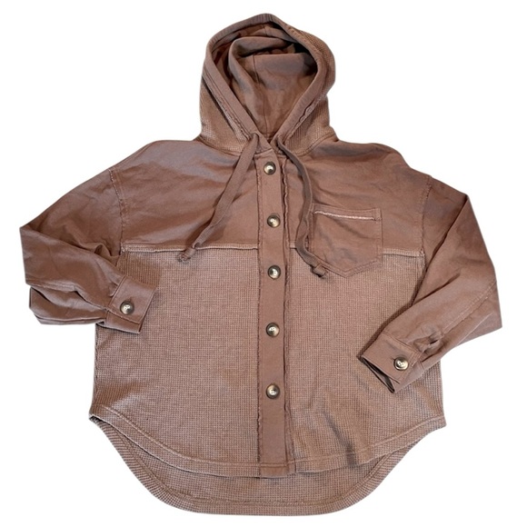 American Eagle Outfitters Brown Hooded Jacket. This feels seriously lived in. XS - Picture 1 of 9